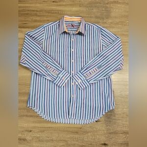 Robert Graham Men's Pre-owned Long Sleeve Button Shirt Multicolor Stripe Sz XL